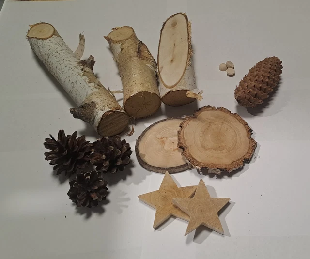 Weihnachtswichtel-Bastelset, unbearbeitet-Naturholz