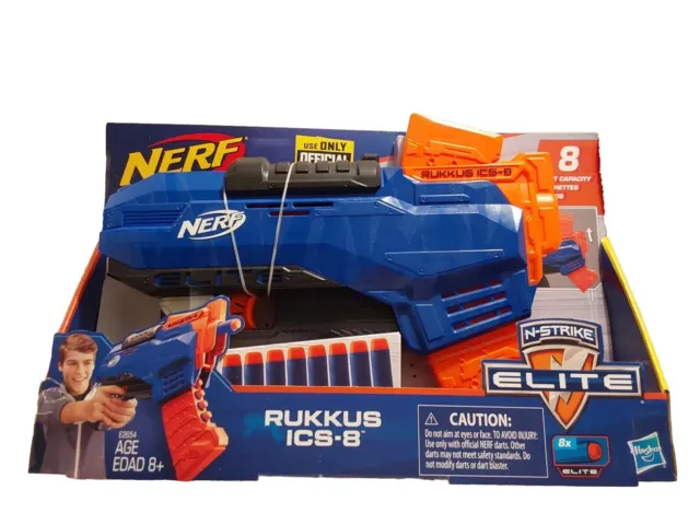 NERF Rukkus Ics-8 N-strike Elite E2654 Includes 8 Darts for sale