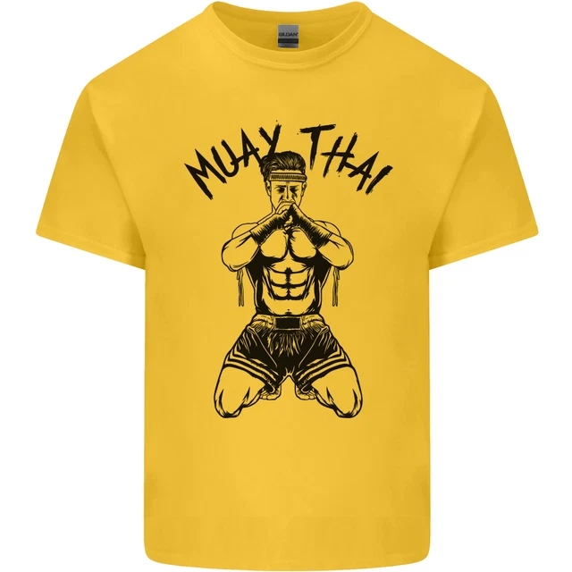 T-shirt top Muay Thai Fighter arti marziali miste MMA da uomo cotone 12