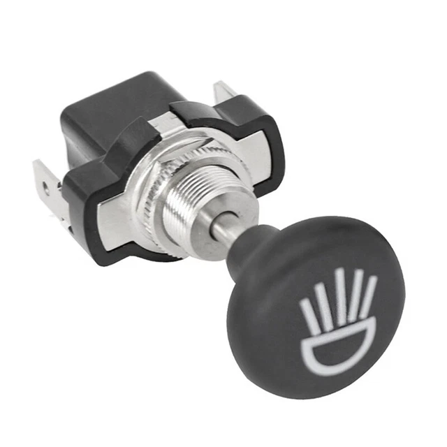 Pulsante interruttore fari push pull auto universale 12 V, per auto club carrello EZGO C5W4
