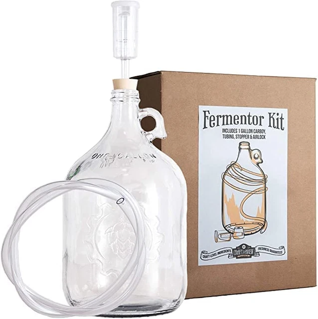 GLASS FERMENTING JUG Carboy Fermenter Home Wine Beer Making Gallon