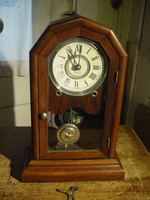Antique 1879 Rare Seth Thomas "Nashville V. P." City Series Rosewood Shelf Clock
