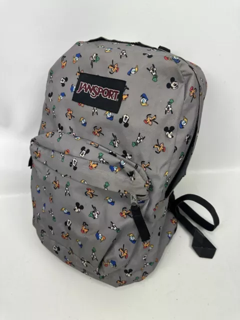 Disney Jansport Superbreak MICKEY MOUSE All Over Print Backpack Gray