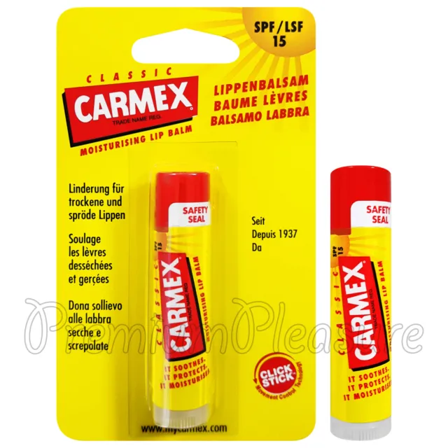 Carmex Classic Click Stick Lip balm SPF15 Moisturising 4.9ml/0.16oz Made in USA