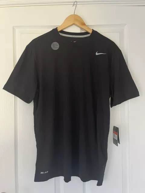 Nike T-shirt Dri-Fit - Black - Cotton Tee - Size Small