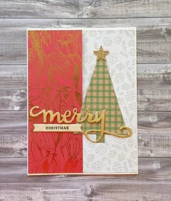 Handmade Christmas Card: Merry Christmas Xmas Tree