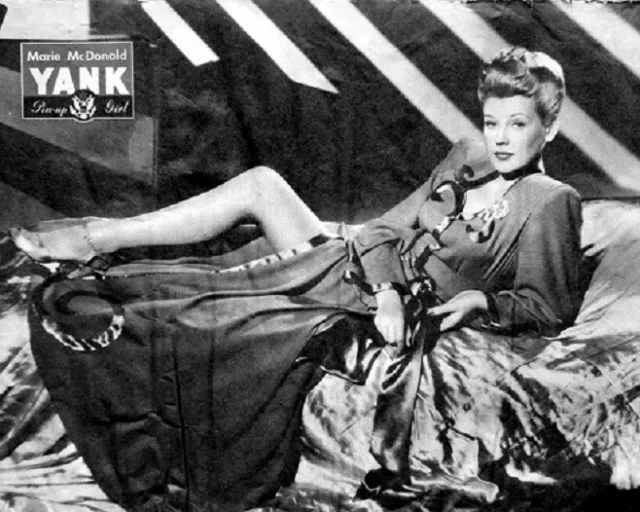 Yank Pinup Girl Model Marie McDonald 8x10 WWII WW2 Photo 563a