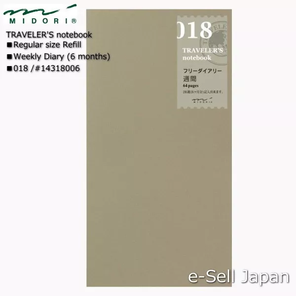 MIDORI TRAVELER'S notebook Regular size Refill / Weekly diary 018 #14318006