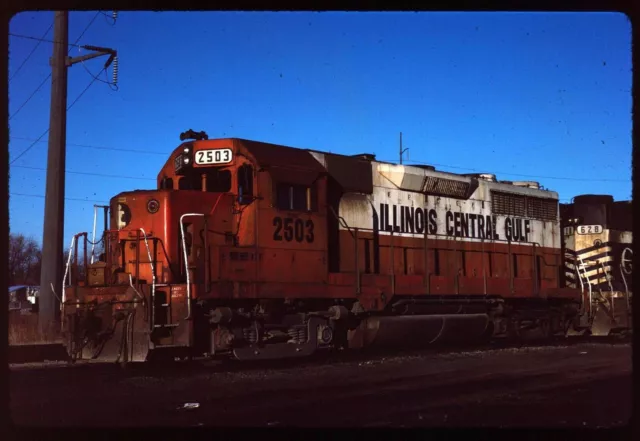 Original Rail Slide - ICG Illinois Central Gulf 2503 Council Bluffs IA 12-30-'84