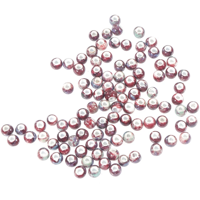 100 Pcs Jewelry Making Beads Ceramic Loose Beads Charm Braclets Spacer Beads
