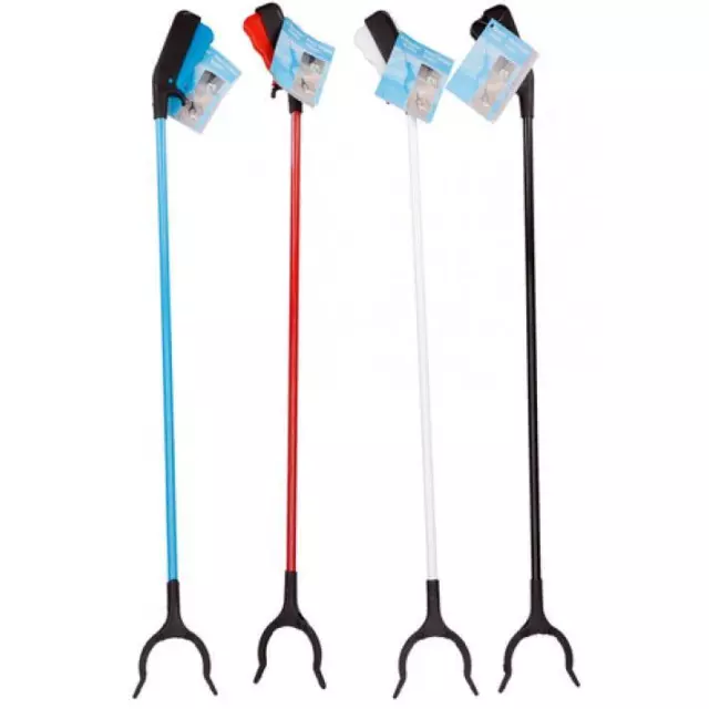 3 x LONG REACH GRABBER REACHER LITTER PICKER HELPING HAND HELD PICK UP TOOL 83CM