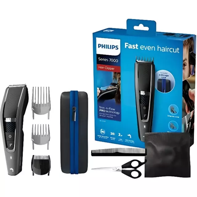 Philips - Tondeuse à Cheveux Sans-Fil avec 28 Réglages de Longeur, Bleu