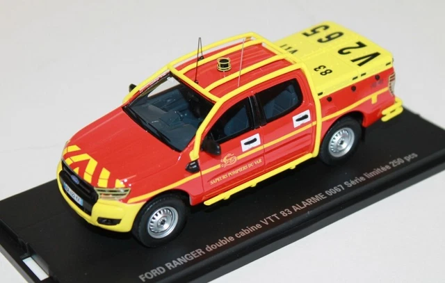 Ford Ranger Double Cabine – Pompiers VTT – Échelle 1/43 – Alarme