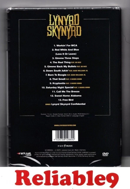 LYNYRD SKYNYRD - Live in Atlantic City DVD Sealed Region free- 2018