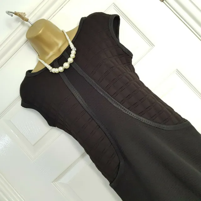 Max Studio Ladies Black Dress XS 8 10 Shirt Smart Casual Pockets Loose Fit Work