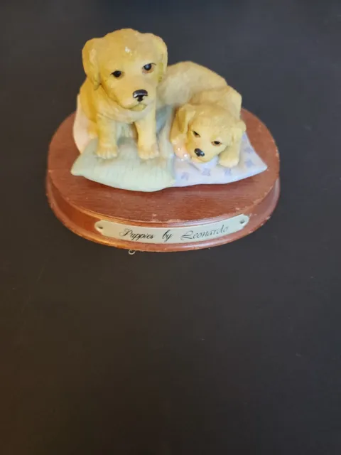Puppies By Leonardo Figure  Figurine Dog Ornament Collectable Lovely Item VGC