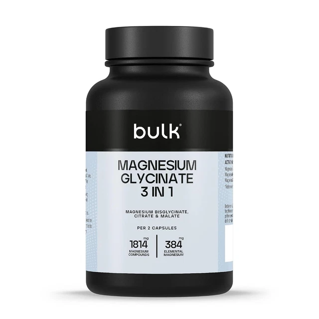 BULK 1800MG MAGNESIUM Glycinate Complex 180 Count Capsules High ...