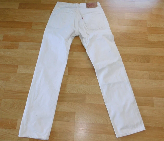 VINTAGE FRANCE MADE LEVIS 501 PANTALON BLANC JEANS W32 L34 levi's 5010150  SF145 EUR 39,00 - PicClick FR