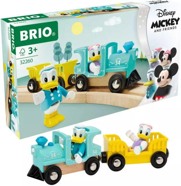 BRIO Disney Mickey & Friends Donald & Daisy Duck Train - NEW