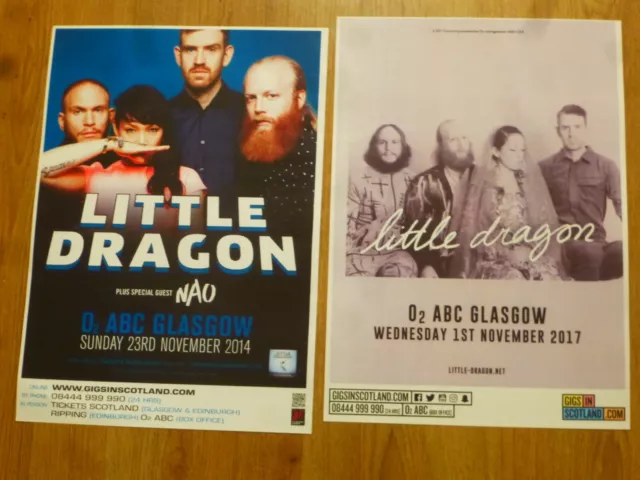 Little Dragon -  Collection Of 2 Scottish Tour Glasgow Show Concert/Gig Posters.