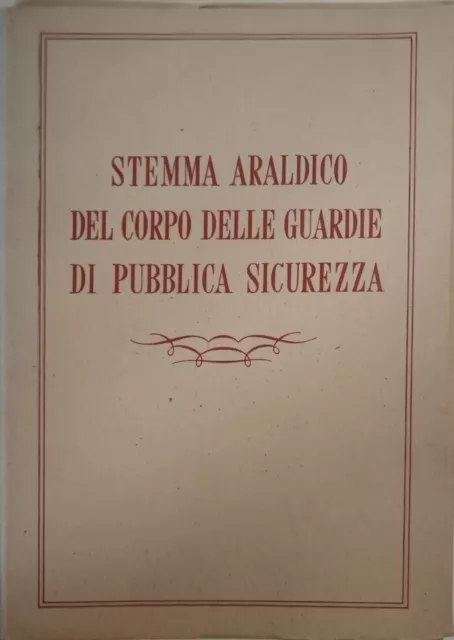 STEMMA ARALDICO DEL CORPO DELLE GUARDIE DI PUBBLICA SICUREZZA cofanetto  7 esemp