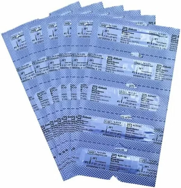 100 ABBOTT BLOOD GLUCOSE Test Strips for PRECISION XTRA long expiry May