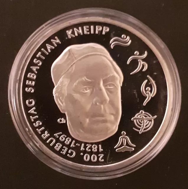 20 Euro Silbermünze - 200. Geburtstag Sebastian Kneipp - BRD 2021 - in Kapsel