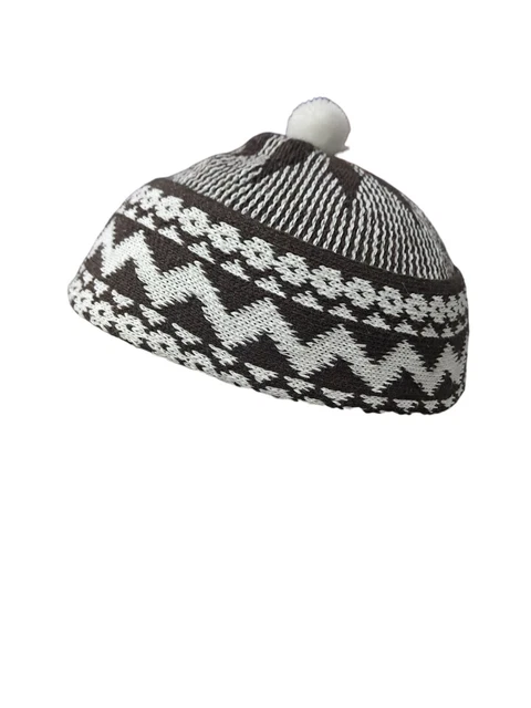 muslim prayer cap topi haji turkish kufi wool skull bobble beanie