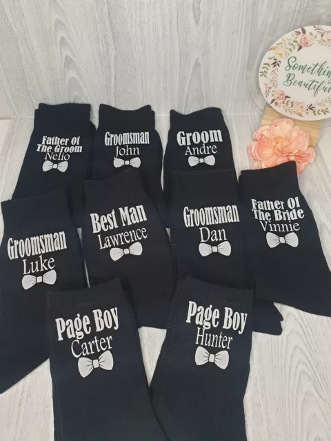 Personalised men' & Children's wedding socks- Groom, Page Boy, Usher, Best Man