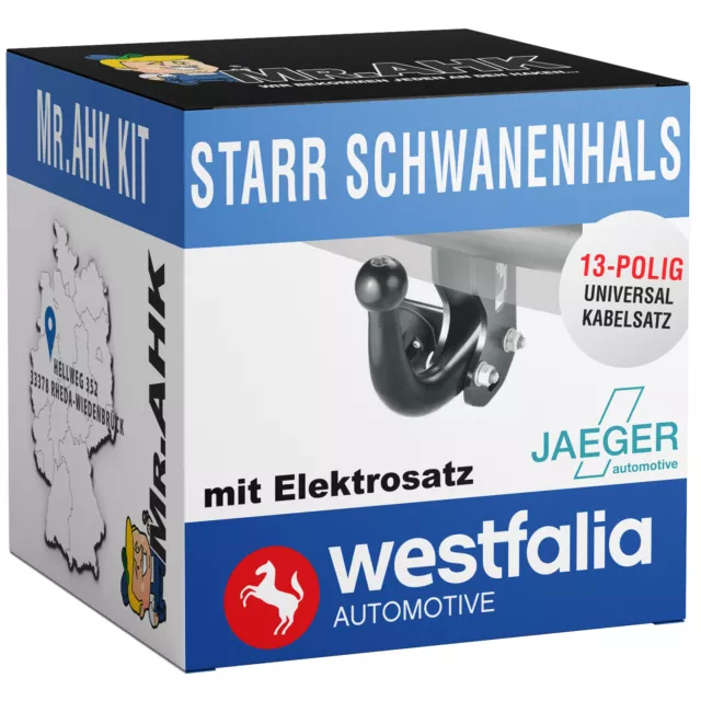 Westfalia Anhängerkupplung starr für Renault Clio 05-12 mit 13pol Elektrosatz