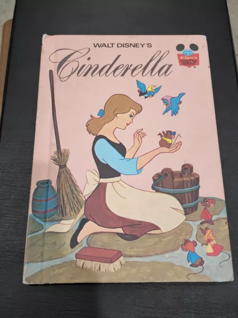 Vintage Walt Disney Childrens Book Cinderella 1974