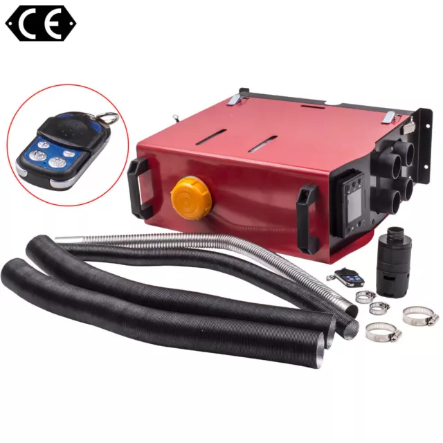 12V Air Diesel Heater 5KW 4Holes All in One +LCD Monitor for RV Trailer Bus Car