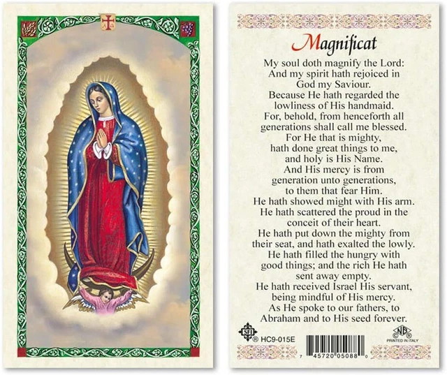 PRAYER TO OUR Lady of Guadalupe Magnificat Laminated Prayer Cards
