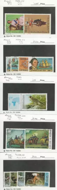 Burkina Faso, Postage Stamp, #436//1087, C209//C261 Used, 1977-96, JFZ