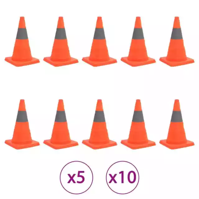 5/10x Pop-up Traffic Cones Traffic Warning Parking Safety Road Guard vidaXL