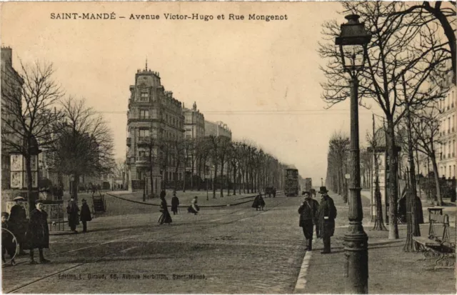 CPA St Mande Avenue Victor Hugo et Rue Mongenot (1363539)