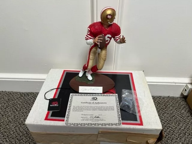 JOE MONTANA SIGNED AUTO Gartlan Figurine SF 49ERS - Original Box COA 1429/2250 JOE MONTANA SIGNED AUTO Gartlan Figurine SF 49ERS - Original Box COA 1429/2250