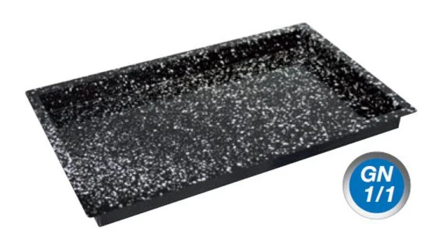 Backblech 1/1 40 mm Granit emailliert Granit-Emaille GERADE ECKEN 530x325 mm