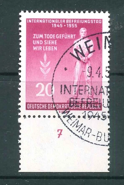 DDR Michel-Nr. 460 YII gestempelt Unterrand - geprüft Ruscher BPP - Mi. 50.-