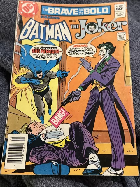 The Brave and the Bold #191 1982 Newsstand Batman Joker Penguin Bronze Age!