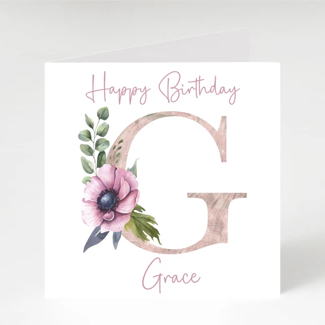 Biglietto D'Augori Di Compleanno Per Lei – Design Floreale – Qualità Premium Con Busta Rosa – Ideale Per Figlia, Nipote, Amica, 18°, 21°, 30° Anni