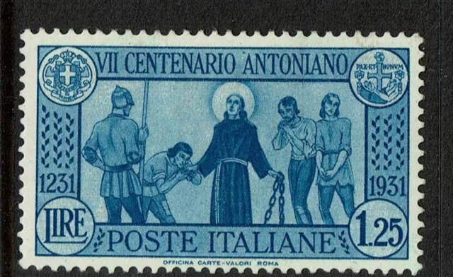 Italy SC# 262, Mint Hinged, Hinge Remnant, pencil writing on back - S3815