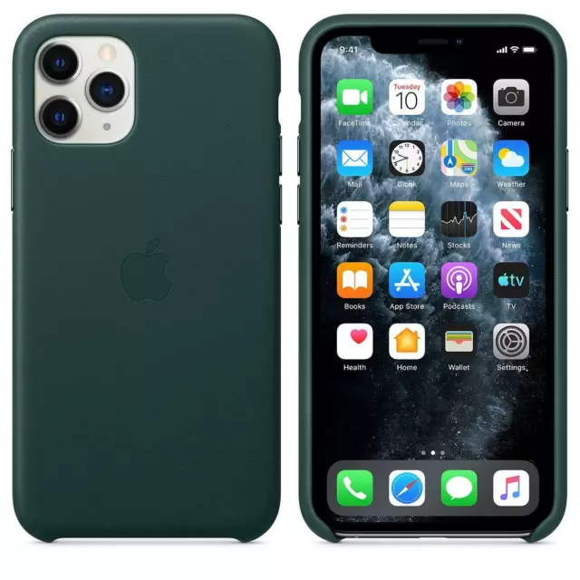 Genuine Apple Leather Case for iPhone 11 Pro - Forest Green - New