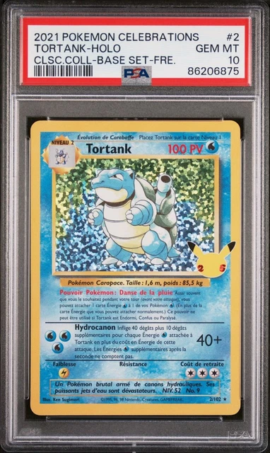 PSA 8 - Tortank 2/102 Holo - Pokémon Célébrations 25 ans