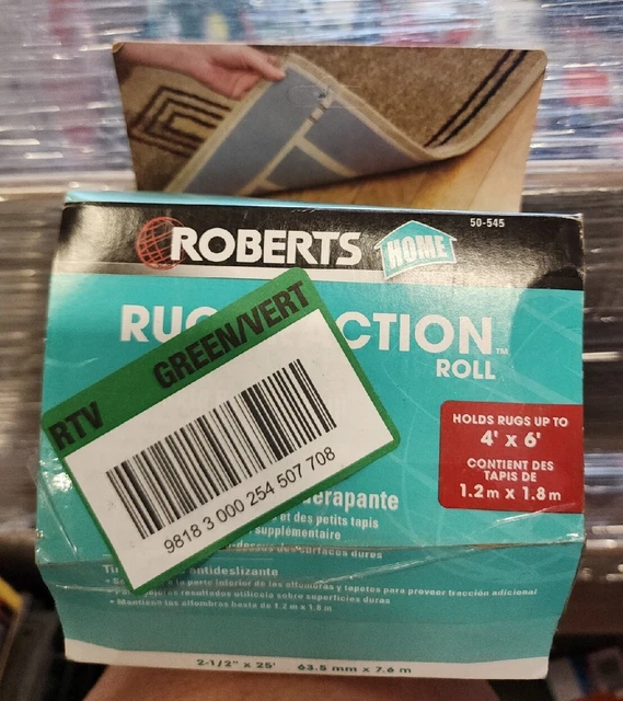 ROBERTS 50-545 2-1/2”x 25 Foot Roll of Rug Traction Indoor Anti-Slip Tape