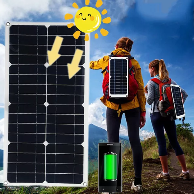 Portable Flexible Solar Panel Efficient Battery Charging Camping Hiking Outdoor