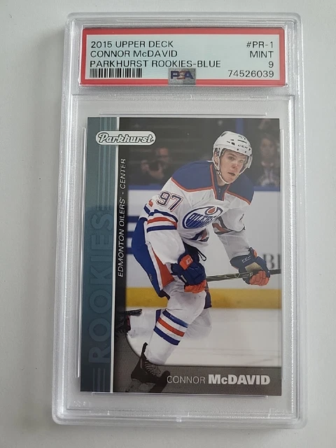 🔥  2015 Ud Parkhurst RC Connor McDavid Blue SP #PR-1 RC PSA 9 Mint Low Pop 🔥