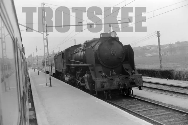 35 mm Negativ RENFE Spanische Eisenbahnen Dampfloco 141 F 2281 c1964