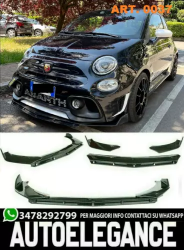 Labio Delantero Apto Para Fiat 500 Abarth Parachoques Delantero Divisor Abs