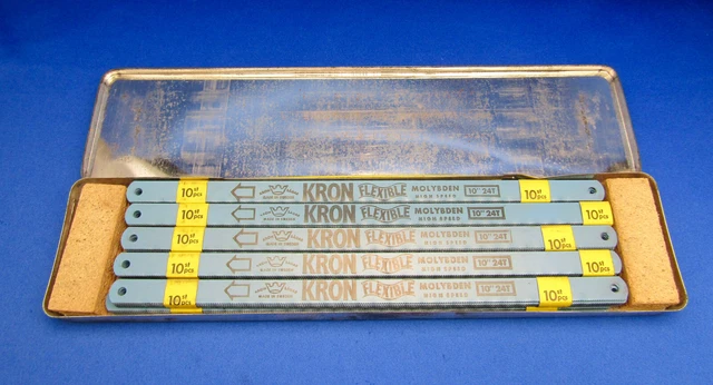 KRON Vintage MOLYBDEN HACKSAW BLADES 10-24 Made In Sweden UNUSED CONDITION #2